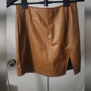 Rewash Tan Asymmetrical Pencil Skirt